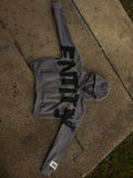 Grey Distressed Zipup